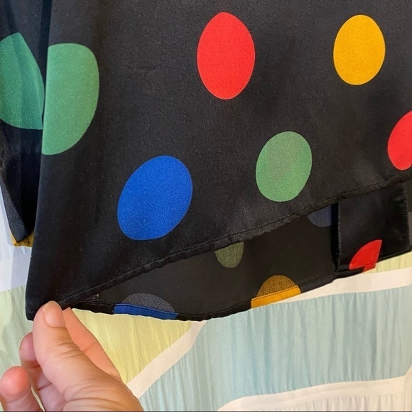 Vintage Silk Polka Dot Roberto Quaglio Blouse Sz 38 Small - Picture 6 of 10